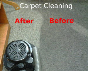 carpet cleaned - before and after